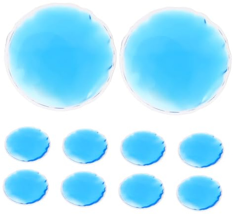 MUCKLILY Kühlende Augenpads Rund 7cm Aus Pvc Gel Für Kalt Und Wärmetherapie Wiederverwendbare Augenkühlpackungen Mit Augenabdeckung Zur Pflege Müder Augen Für Hause Unterwegs
