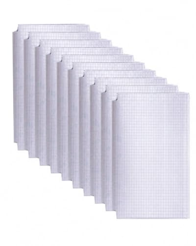 YIPFEN Couverture Livre Auto-adhésive Lot de 10 Format A4 Moyen, Film Transparent Anti-bulles, Protège Cahiers & Manuels Scolaires Contre Usure & Taches Quotidiennes