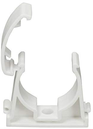 20 Rohrclips Einfach Weiß 16mm Rohrbefestigung Rohrschelle Rohrhalter Clip