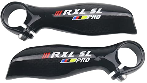 RXL SL Bocina de Manillar de Bicicleta 22.2 mm Barra Negra Fin de Bicicleta Diseño ergonómico Bicicletas de montaña Finber de Carbono + Aleación de Aluminio Bocina Manillar