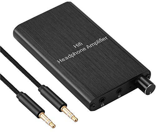 MYPIN Headphone Amplifier, Portable HiFi Headphone Amp 3.5mm Stereo Audio Gain Switch Support Impedance 16-300Ω Headset for MP3/MP4 /Phones/Digital Players/Computers/Xbox one,PS4,PS5 Controller