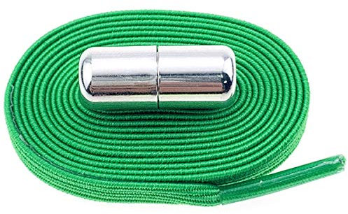 TikTako 1 Paar 100cm Leuchtende Farbe flache faule Schnürsenkel-Krawatte Sport und Outdoor-Schuhe Schnürsenkel Unisex Stretch Elastizität Solidee Schnürsenkel, Dunkelgrün