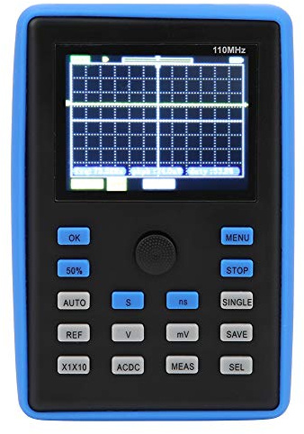 Kit Osciloscopio Digital, DSO1C15 Osciloscopio Digital Profesional 2,4 Pulgadas, Osciloscopio Digital PortáTil Mano, Frecuencia de Muestreo 500MS/S, Ancho Banda AnalóGico 110 MHz