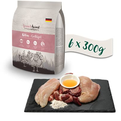 Venandi Animal Premium Trockenfutter für Katzen, Kitten 6 x 0,3 kg, getreidefrei mit viel frischem Fleisch, 300 g