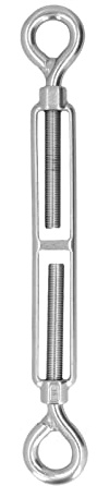 Tendeur de Câble Acier Inoxydable 304 M16 Réglable pour Panier de Fleurs à Corps Ouvert - Tendeur Haute Résistance Antirouille avec Boulon et Crochet pour Systèmes de Levage Professionnels