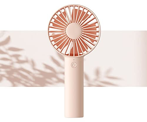 JISULIFE Mini ventilador de mano, portátil y pequeño con 3 velocidades, batería recargable por USB, funciona para exteriores, interiores, viajes, conciertos, regalos para mujeres y hombres- Rosa
