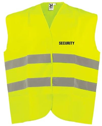 V Safety Unisex Verstellbare Warnweste Hohe Sichtbarkeit, gelb, M/L