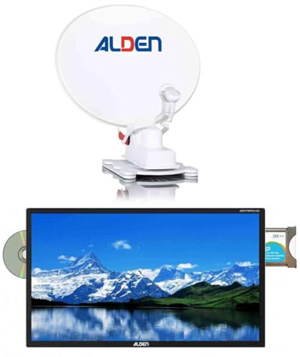 Pack ALDEN Onelight Parabole Satellite Automatique 65cm + TV LED 22 55cm SATMATIC AIO