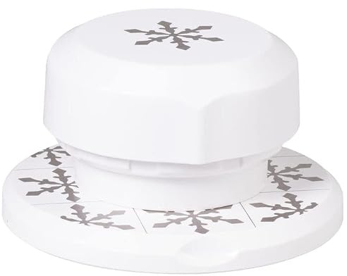 PAINT IT EASY Flexi-Motiv-Stanzer, Eiskristall/Schneeflocke, Motivgröße ca. 4cm, Metall, Festlich, 1 Loch, Karton bis 220g/m², Ideal für Karten, Einladungen, Dekorationen