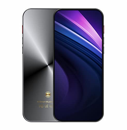 4.0 Lettore MP3 MP4 Full Touch Screen, Lettore MP4 WiFi con Altoparlante Lettore Musicale Bluetooth Portatile Supporto 4 Ordini di Riproduzione, per Studio Sportivo Corsa (Nero)