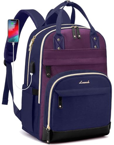 LOVEVOOK Laptop Backpack for Women, Waterproof 15.6 inch Work Bag Womens | Rucksack with Anti-theft Zipper & USB Port, Large Ladies Backpacks Back Pack Womans for Travel School University Business