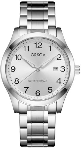 CIVO Uhren Herren Edelstahl Silber: Armbanduhr Herren Analog Wasserdicht - Herrenuhr mit Datum Leuchtend Klassische Business Quarzuhr Geschenke für Männer