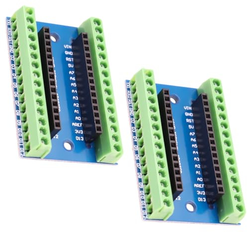 Nano Erweiterungsplatine RUIZHI 2 Stücke Nano IO Shield V1.O Einfaches Erweiterungsboard mit Schraubklemmen kompatibel mit Arduino