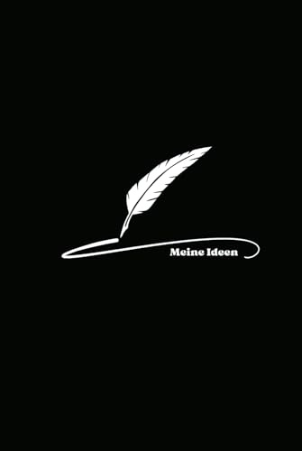 Dein persönliches Ideen Notizbuch: 150 linierte Seiten für deine Ideen und Gedanken im schlichten schwarzen Design