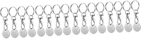 DIYEAH 16pezzi Portachiavi Per Gettoni Di Carrello Della Spesa Token Rimovibili Per Trolley Accessori Pratici Per Supermercato Design Compatto e Elegante Per Famiglia e Amici