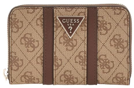 GUESS Noreen SLG Zip Around Wallet M Latte Logo/Brown