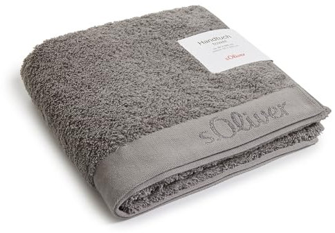 s.Oliver Handtuch 50x100 cm - 100% Baumwolle, 600 g/m², weich & saugstark, Handtücher grau