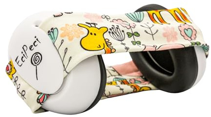 EciPeci Hörselskydd för Barn, Enkel Komfort, Kapselhörselskydd för Småbarn med Särskilt Mjuk och Lätt Design, Idealisk för det Känsliga Babyhuvudet, Safari