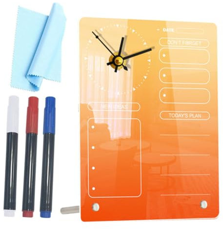 HOMOCONO -memoboard Mit Uhr Als Desktop-planerboard Und Löschboard Multifunktions- -schreibboard Für Büro Und Organisation
