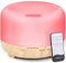 Retoo Diffusore di aromi, umidificatore ad ultrasuoni per aromaterapia, 500 ml, diffusore di oli con 12 colori di luce, diffusore di oli essenziali, lampada profumata per ufficio, casa, camera da