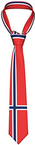 Krawatte Für Herren Norwegen-Flagge Nordisches Land Herrenkrawatte Casual Skinny Slim Tie Elegante Hochzeitskrawatte Für Party Geschäftlicher Anlass Konfirmation