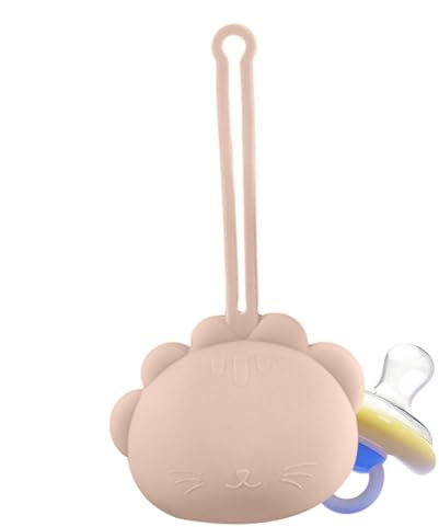 Tragbare Schnullerbox | Brustwarzenaufbewahrungstasche mit Tierform – Schnullertasche mit Umhängeband für tägliche Ausflüge, lange Reisen, Spaziergänge, Camping, aprikose, Refer to description, Unisex