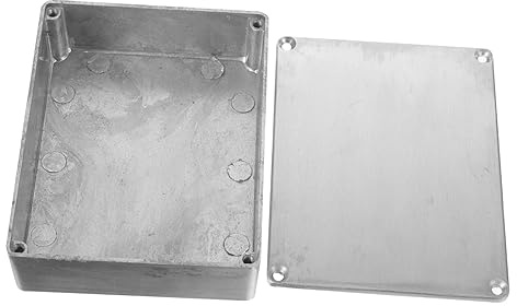 Aluminiumgehäuse Silbernes Stompbox Gehäuse, Gitarreneffekte | Aufbewahrung für Gitarrenpedale, Aluminium Effekt Pedalgehäuse, Alu Gehäuse Elektronik