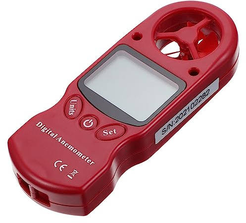 Alipis 1 Pezzo Misuratore Del Mini Portatile con Design Digitale Anemometro e Igrometro per Misurazioni Temperatura e Umidità per Monitoraggio Ambientale e Applicazioni Aeronautiche