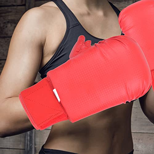 SPYMINNPOO de Boxeo PU+EVA Protector de Manos de Karate con Protector de Pulgar para Artes Marciales/Rojo M/L (M)
