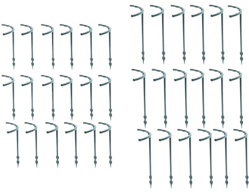 HNULGVI Växthandledare växtställ i plast, högram, växthusarrangemang, halvcirkel, fast stång, klättringsställ inomhus vinstockar för trädgård (16 cm–27 cm–36 st.)