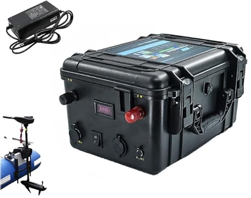 HJGHY 24V 200Ah, 12V 24V 60AH 80AH 100AH 120AH 150AH 200AH Outdoor Thruster Marine Propulsion Battery 48V 60AH 100AH 150AH Rechargeable Lithium Battery Pack for Fishing Boat Propeller