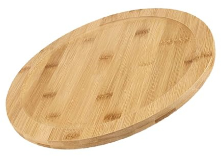 JOINPAYA Plato Giratorio de Madera Rústica de 20 Cm Base Estable, Soporte Redondo para Tartas, Postres y Frutas, Expositor Funcional para Cocina y Comedor, Fácil de Limpiar