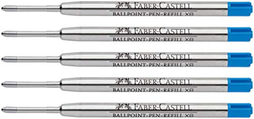 Faber-Castell Kugelschreibermine (5 Stück, Extrabreit - Blau)