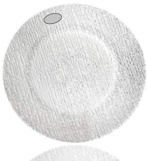 Gicos Piatto Vassoio Tondo in Vetro 33 cm Trasparente Decoro Major ARD-785498