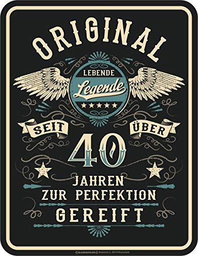 Deko Blechschild als Geschenk zum 40. Geburtstag: Lebende Legende