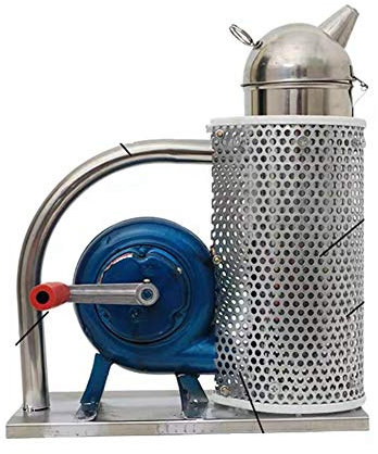Z-LIANG Handgetriebene Blower Bee Raucher Edelstahl Bienenzucht Werkzeuge Super-Large Size Bienenzucht Raucher