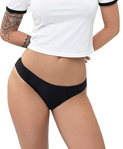 Reslip | Mutande Mestruali Donna, Slip, Intimo Assorbente Extra Slim, Ideale per Flusso da Normale ad Abbondante, Lavabili e Riutilizzabili, Taglia XL, Nero