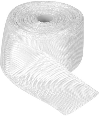 Glasfaser Gewebeband 5 cm x 50 m Fiberglasgewebe-Band-Rollen-Glas Filamentband Filament Verstärktes Umreifungsband Fiberglas Stoff Glasfaser Leinwandbindung Gewebe Reparatur (Nicht Klebrig)