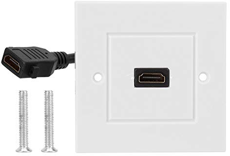 Glomora HDMI Väggplåt Panel, Vägguttagsskydd För Hotellhemkontorsbyggnad US Standard, Vit