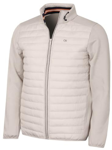 Calvin Klein Herr CK Hybrid Isolate lätt golfjacka, Pergament, M