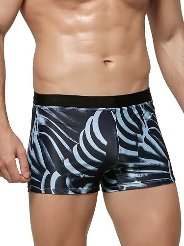 Arcweg Badbyxor för män med nätfoder, sportiga boxershorts, badkläder, underkläder, strandshorts för sommaren, elastiska badshorts, XL