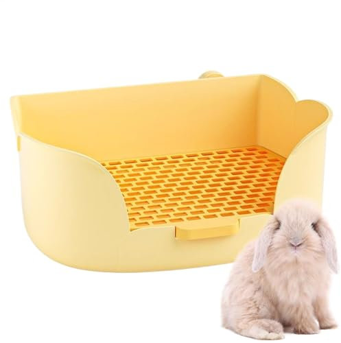 Hasentoilette, sprühgeschützte, halbgeschlossene Katzentoilette, Hasenzubehör, Kleintier-Bettwäsche, Haustiertoilette für Heimanwender, Geschäftsanwender