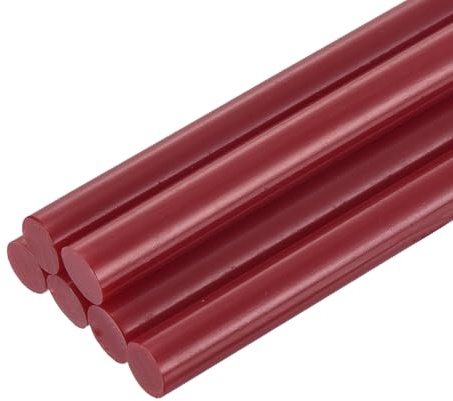 QUARKZMAN 6 Stück Heißklebestifte 11mm x 100mm Mini Heißklebesticks Heißklebepistole Heißkleber Klebestifte Heißklebestäbchen für Reparieren Kunst Dekorieren DIY Handwerk Weinrot