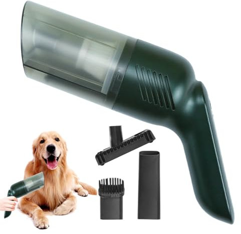 Aspirapolvere per di cane, aspirapolvere senza fili per gattino, strumento di pulizia multifunzionale per piccoli animali, rimozione pelucchi portatile per uso interno o esterno