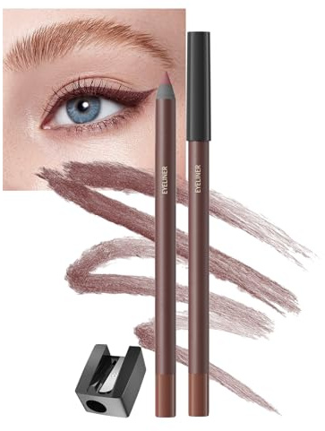 Eyeliner Pencil, Waterproof Eyeliner Pen, Highly Pigmented, Smudge-Proof & Lasts All Day, Creamy-Smooth Eye Liner Pencils, Hypoallergenic for Sensitive & Mature Eyes (Plum)