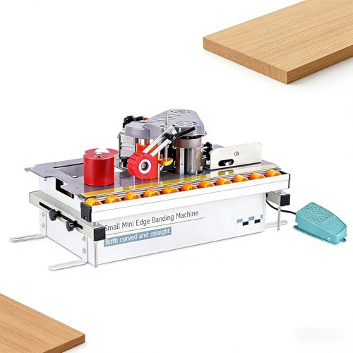 SIEEOUR Canteadora Industrial Para Trabajo De Madera, Máquina Canteadora De Madera/Pvc, Canteadora 1200w De Doble Pegamento Con Temperatura Ajustable 150–180°C, Para Tableros De Madera