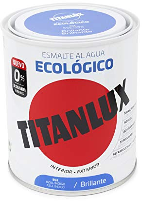 Titanlux Ecológico Esmalte al agua mulisuperficie Brillante Azul Índigo 750ml