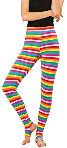 Allegra K Leggings para mujer, cintura alta, cintura elástica, pantalones de estribo para yoga - Multi - X-Large