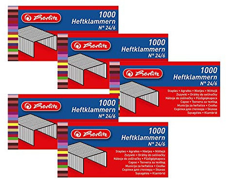 Heftklammer 24/6 2x1000 Stück BLK (5er Pack) = 10 Packungen