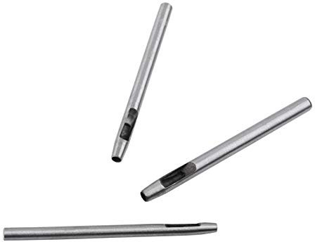 10pcs Punzon Herramienta de corte de perforación de orificios de cuero Juego de perforadores de orificios huecos redondos Herramienta de trabajo artesanía de cuero para bandas Sacabocados